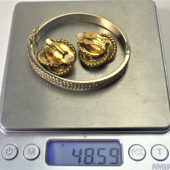 Givenchy bracelet w/ crystals & earrings - Picture 6 of 10